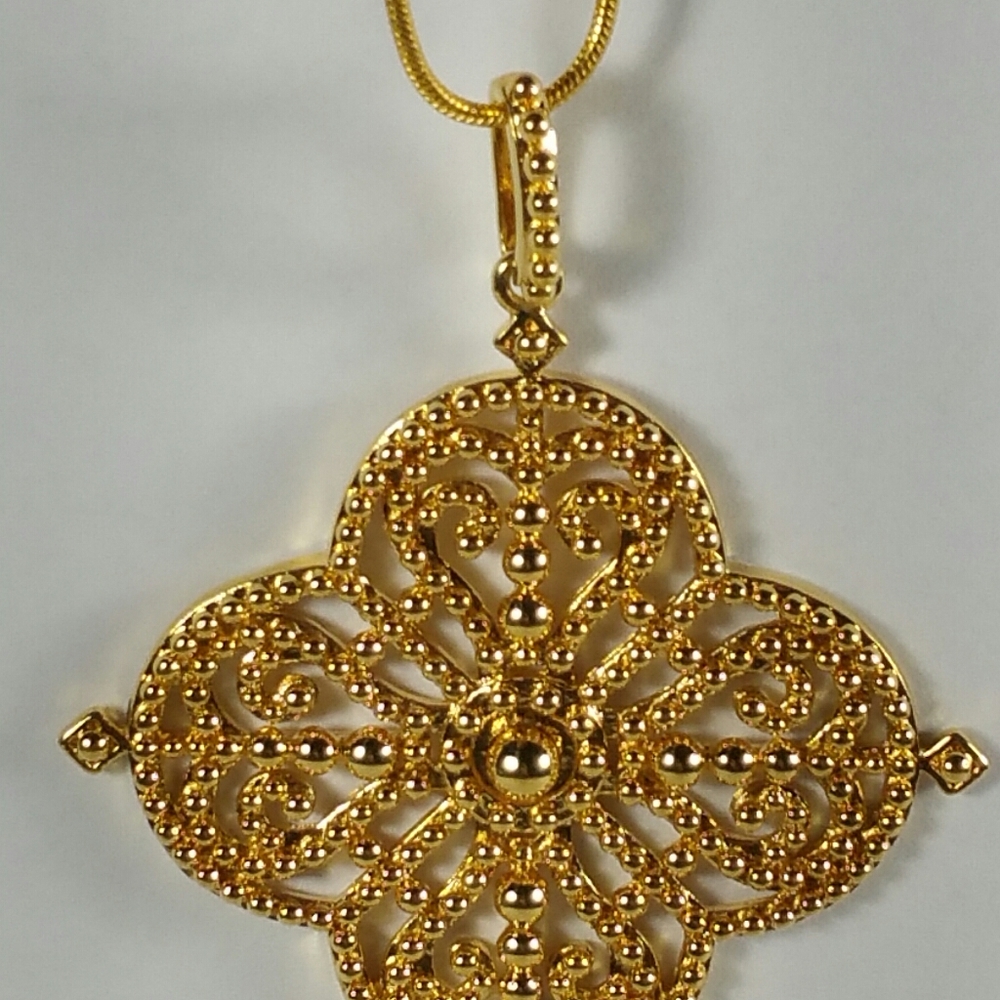 DESIGNER PAJ GOLD 925 NECKLACE PENDANT pre owned